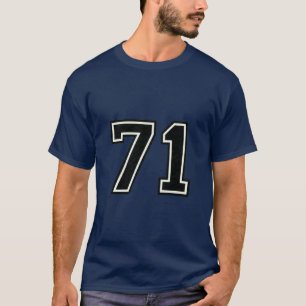Number 71 Varsity Sports Jersey 71st Birthday T-Shirt