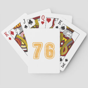 Number 76 On Front Big Bold 76 Team Group Player M Playing Cards