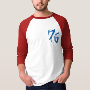 number-76 shirt design red white blue USA America