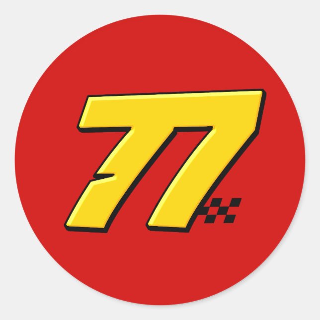 Number 77 - Sticker (Front)