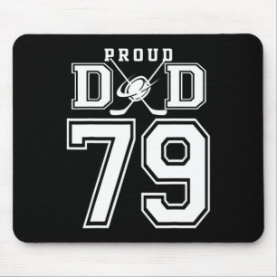 Number 79 Custom Proud Hockey Dad Personalised For Mouse Mat