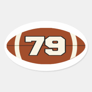 Number 79 Football Sticker