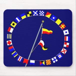 Number 79 Nautical Signal Flag Hoist Mouse Mat