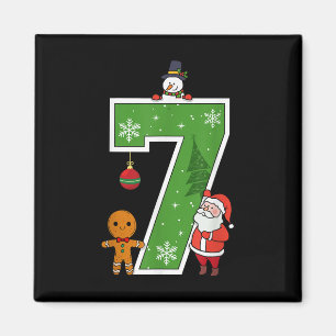 Number 7 67 Meme Couple Pajamas Christmas Matching Magnet