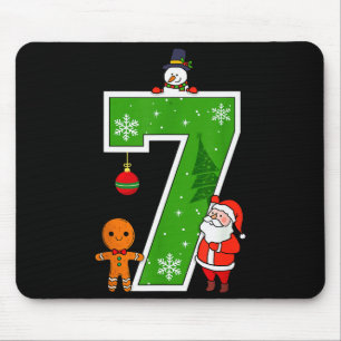 Number 7 67 Meme Couple Pajamas Christmas Matching Mouse Mat
