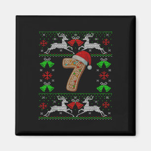 Number 7 67 Meme Funny Ugly Xmas Christmas Sweater Magnet