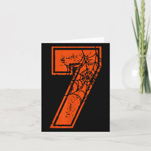 Number 7 67 Meme Halloween Pumpkin Costume Matchin Card