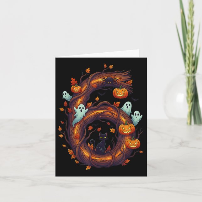 Number 7 67 Meme Halloween Pumpkin Costume Matchin Card (Front)