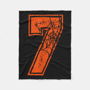 Number 7 67 Meme Halloween Pumpkin Costume Matchin Fleece Blanket