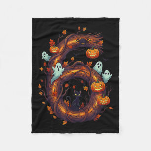 Number 7 67 Meme Halloween Pumpkin Costume Matchin Fleece Blanket