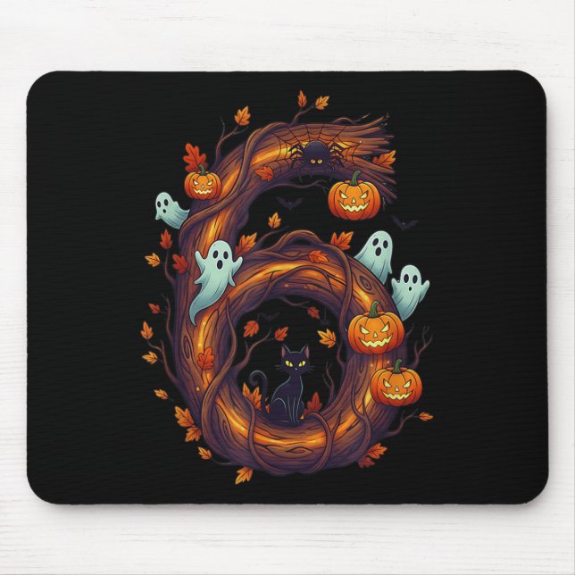 Number 7 67 Meme Halloween Pumpkin Costume Matchin Mouse Mat (Front)