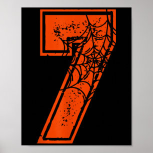 Number 7 67 Meme Halloween Pumpkin Costume Matchin Poster