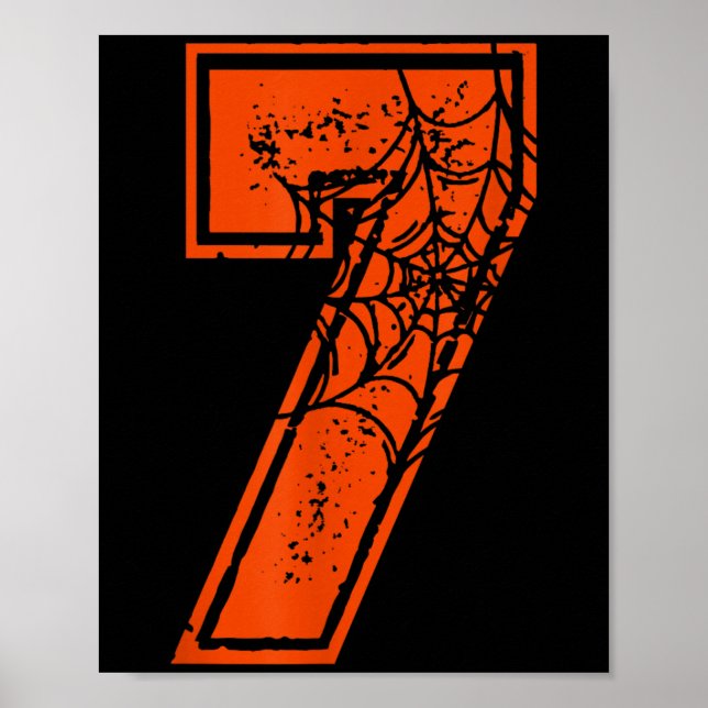 Number 7 67 Meme Halloween Pumpkin Costume Matchin Poster (Front)