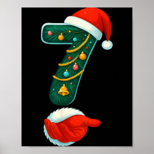 Number 7 6 Meme 67 Couple Pajamas Christmas Matchi Poster