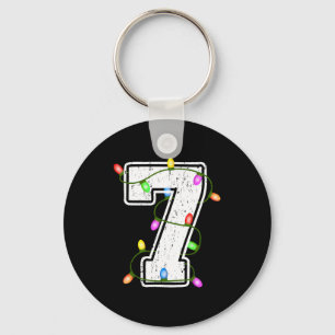 Number 7 7th Birthday Boy Christmas Happy Birthday Key Ring
