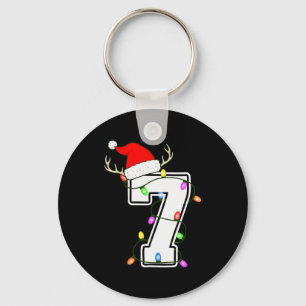 Number 7 7th Birthday Boy Christmas Happy Birthday Key Ring