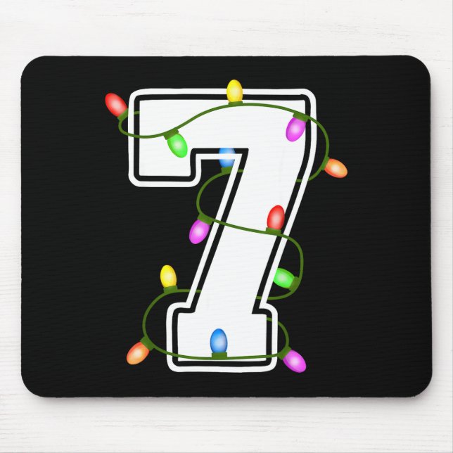 Number 7 7th Birthday Boy Christmas Happy Birthday Mouse Mat (Front)