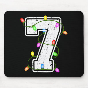 Number 7 7th Birthday Boy Christmas Happy Birthday Mouse Mat