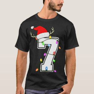Number 7 7th Birthday Boy Christmas Happy Birthday T-Shirt