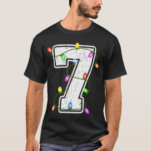 Number 7 7th Birthday Boy Christmas Happy Birthday T-Shirt