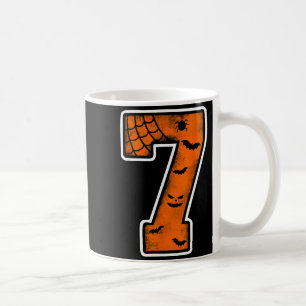 Number 7 7th Birthday Boy Seven Halloween Happy Bi Coffee Mug