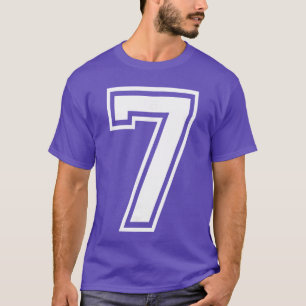 Number 7 Birthday Varsity Sportseam Jersey friend T-Shirt