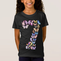 Number 7 Butterflies Theme 7 Year Old Girls Kids