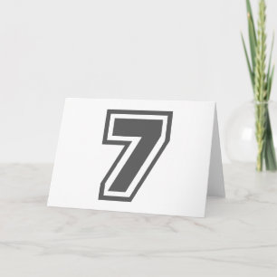 Number 7 card