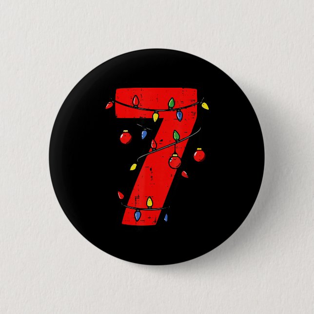 Number 7 Christmas 6 7 Matching 67 Meme Men Women  6 Cm Round Badge (Front)
