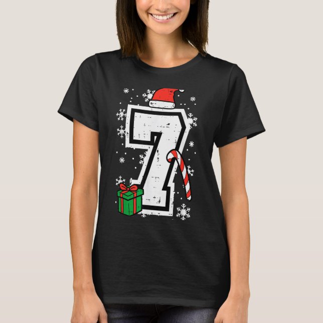 Number 7 Christmas 6 7 Xmas Matching 67 Meme Men W T-Shirt (Front)