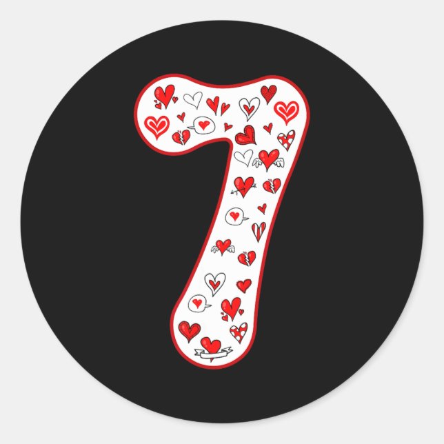 Number 7 Couple Costume Duo 67 Meme Six Seven Vale Classic Round Sticker (Front)