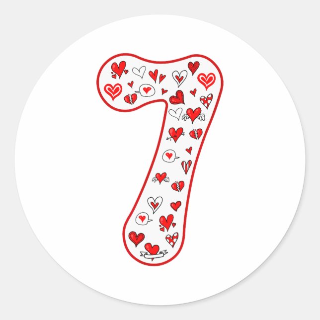 Number 7 Couple Costume Duo 67 Meme Six Seven Vale Classic Round Sticker (Front)