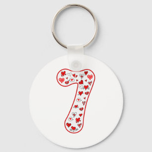 Number 7 Couple Costume Duo 67 Meme Six Seven Vale Key Ring