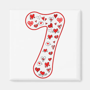 Number 7 Couple Costume Duo 67 Meme Six Seven Vale Magnet