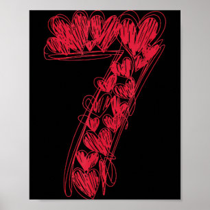 Number 7 - Cute 67 Matching Valentine Poster