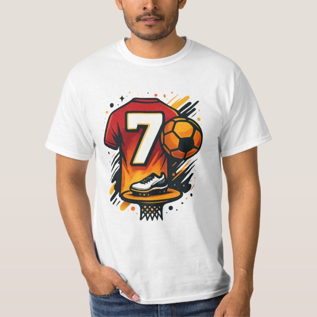 Number 7 Football Tee – Bold Jersey Vibes Shirt (Front)