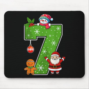 Number 7 Funny 67 Meme Couple Pajamas Christmas Ma Mouse Mat