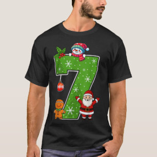 Number 7 Funny 67 Meme Couple Pajamas Christmas Ma T-Shirt