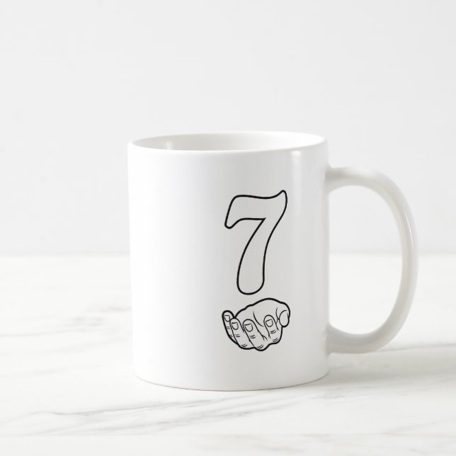 Number 7 Funny 67 Six Seven Meme Hands Couple Matc Coffee Mug (Right)