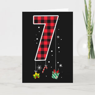 Number 7 Funny Meme Saying 6 7 Six Seven Christmas Card