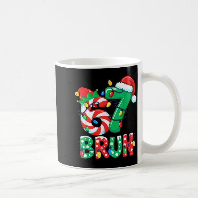 Number 7 Funny Meme Saying 6 7 Six Seven Christmas Coffee Mug (Right)