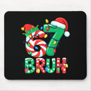 Number 7 Funny Meme Saying 6 7 Six Seven Christmas Mouse Mat