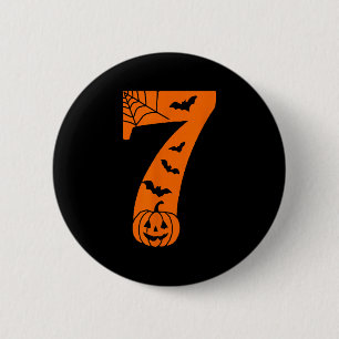 Number 7 Funny Meme Saying 6 7 Six Seven Halloween 6 Cm Round Badge