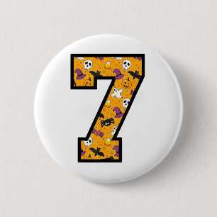 Number 7 Funny Meme Saying 6 7 Six Seven Halloween Cm Round Badge