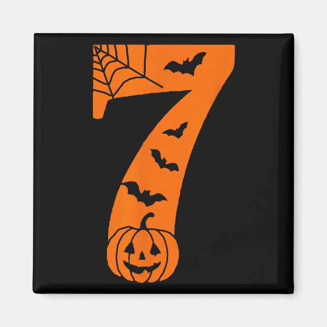 Number 7 Funny Meme Saying 6 7 Six Seven Halloween Magnet (Front)