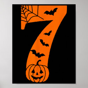 Number 7 Funny Meme Saying 6 7 Six Seven Halloween Poster
