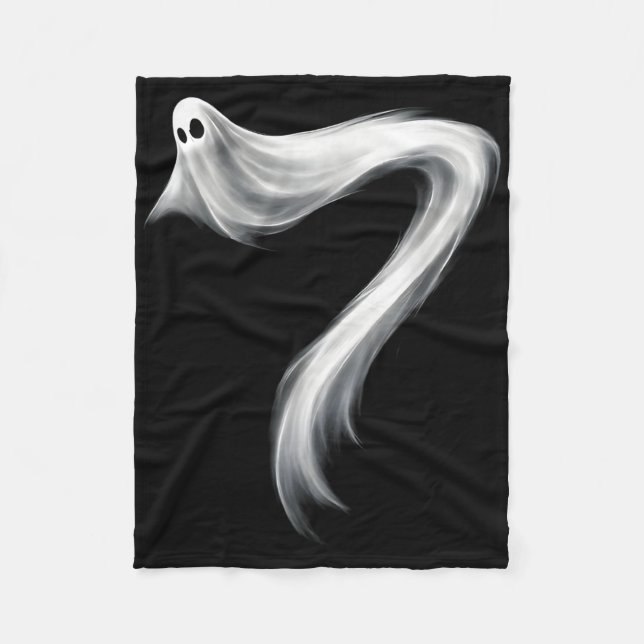 Number 7 Ghost Funny Six Seven 67 Halloween Meme  Fleece Blanket (Front)