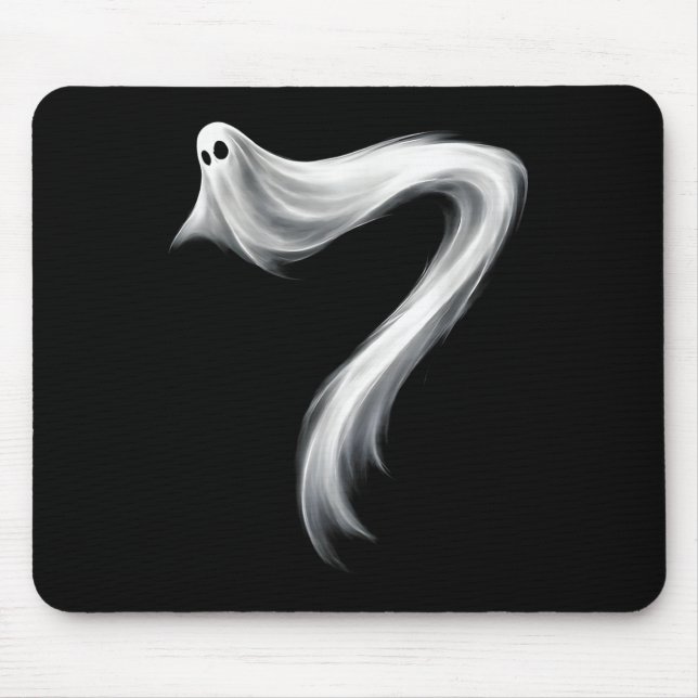 Number 7 Ghost Funny Six Seven 67 Halloween Meme  Mouse Mat (Front)