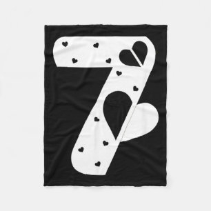 Number 7 Hearts Love 67 Couple Matching Christmas  Fleece Blanket