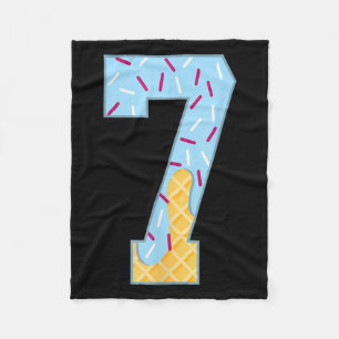 Number 7 Ice Cream Drip 67 Meme Couple Halloween C Fleece Blanket